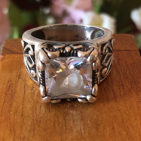 Silpada Filigree Sterling Silver and Cubic Zirconia Uptown Ring Size 6 - Picture 7 of 16